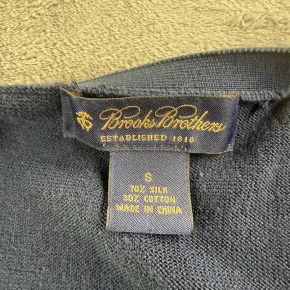 Brooks Brothers Cardigan Sweater Womens Small Silk Blend Button Front Classic - Picture 3 of 12